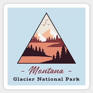 Montana glacier national park Sticker